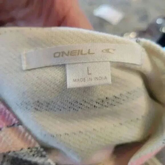 O'Neill Girl's Ivory Striped Cotton/Poly Rita Hooded Lounge Pullover NEW - Picture 12 of 14